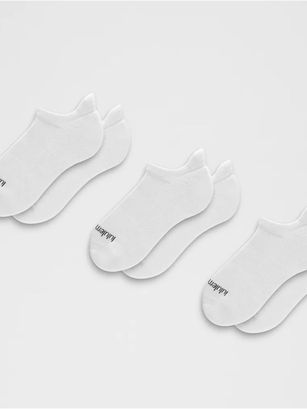 lululemon athletica White Unisex Daily Essential Tab Socks
3 Pack